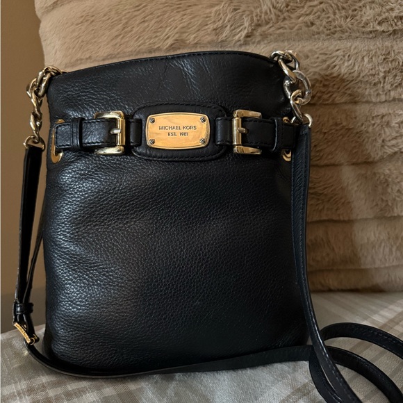 Michael Kors Handbags - Michael Kors Black and Gold Crossbody Bag